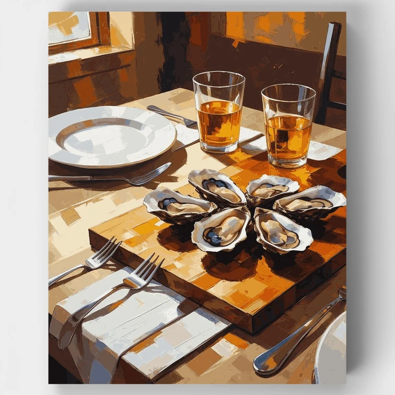 Oysters and Whiskey - Paint by Numbers Kit