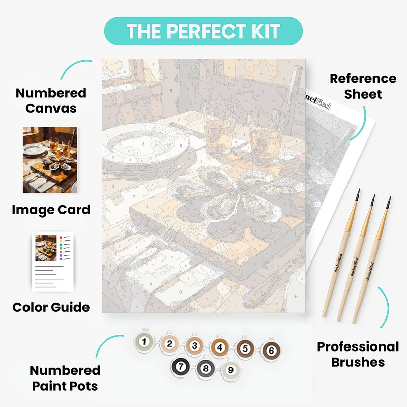 Oysters and Whiskey - Paint by Numbers Kit