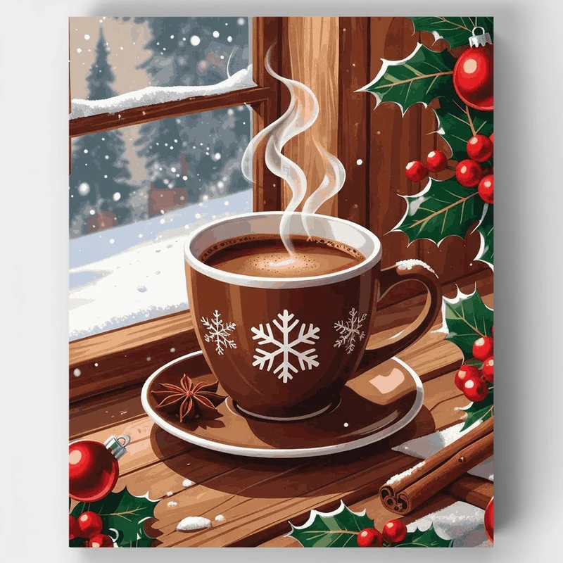 Christmas Morning Hot Cocoa - Paint by Numbers Kit