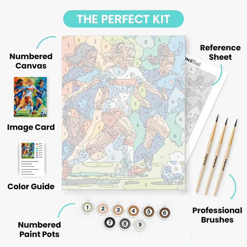 Women's Soccer Champions - Paint by Numbers Kit