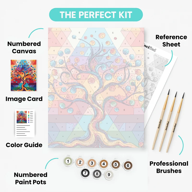 Vibrant Tree of Life - Paint by Numbers Kit