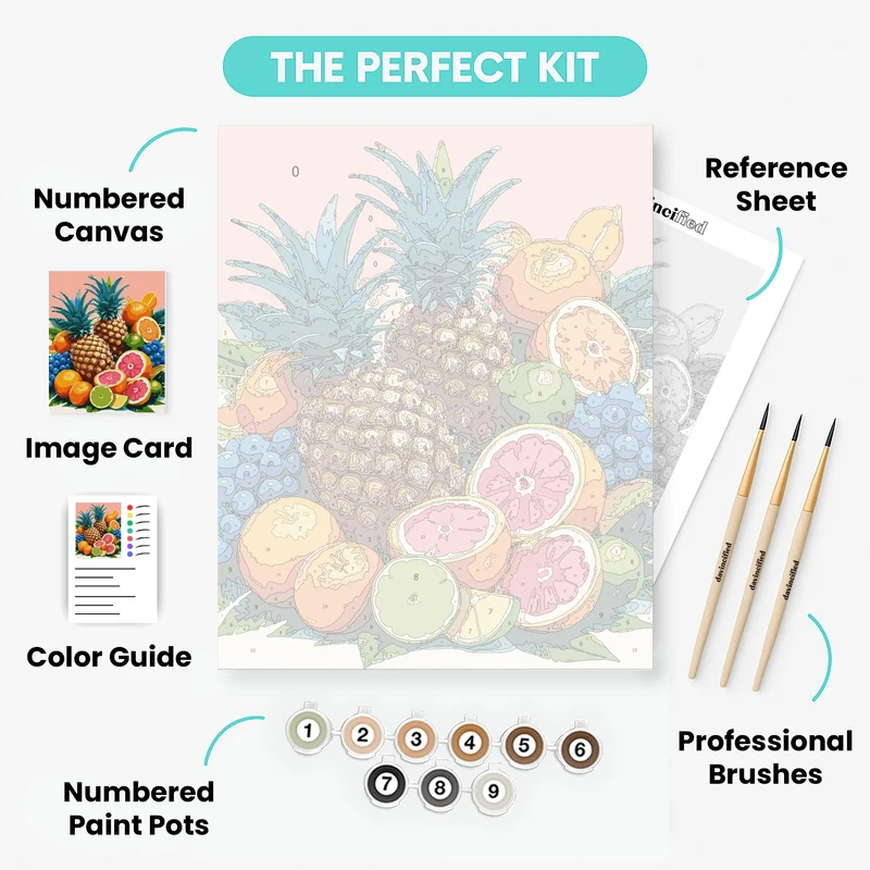 Tropical Fruit Paradise - Paint by Numbers Kit