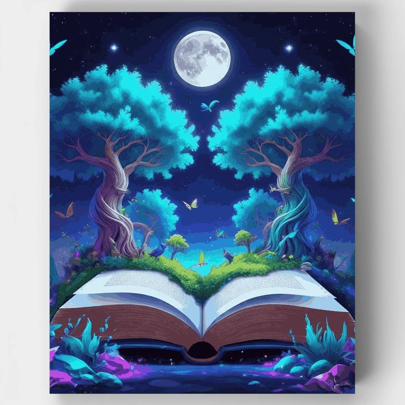 Magical Moonlit Story - Paint by Numbers Kit