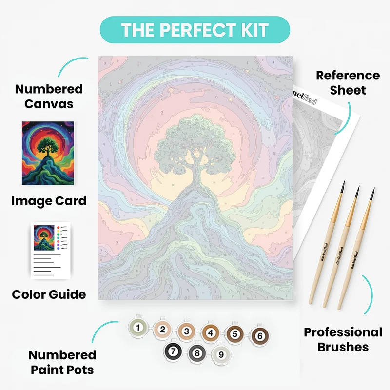 Celestial Tree of Harmony - Paint by Numbers Kit