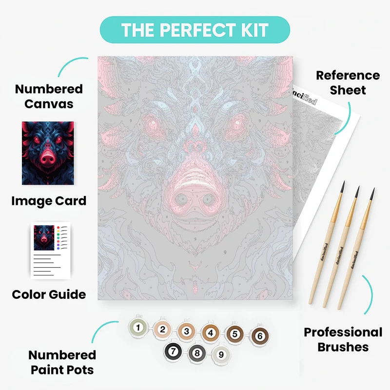 Mystical Pig - Paint by Numbers Kit