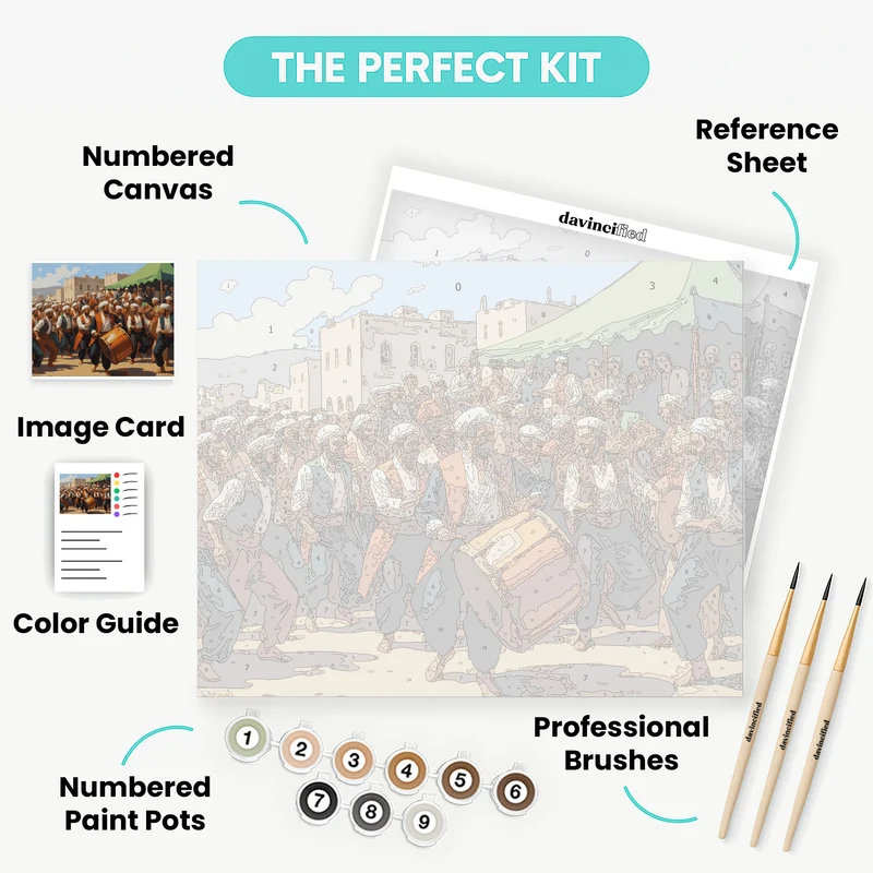 Traditional Middle Eastern Celebration - Paint by Numbers Kit