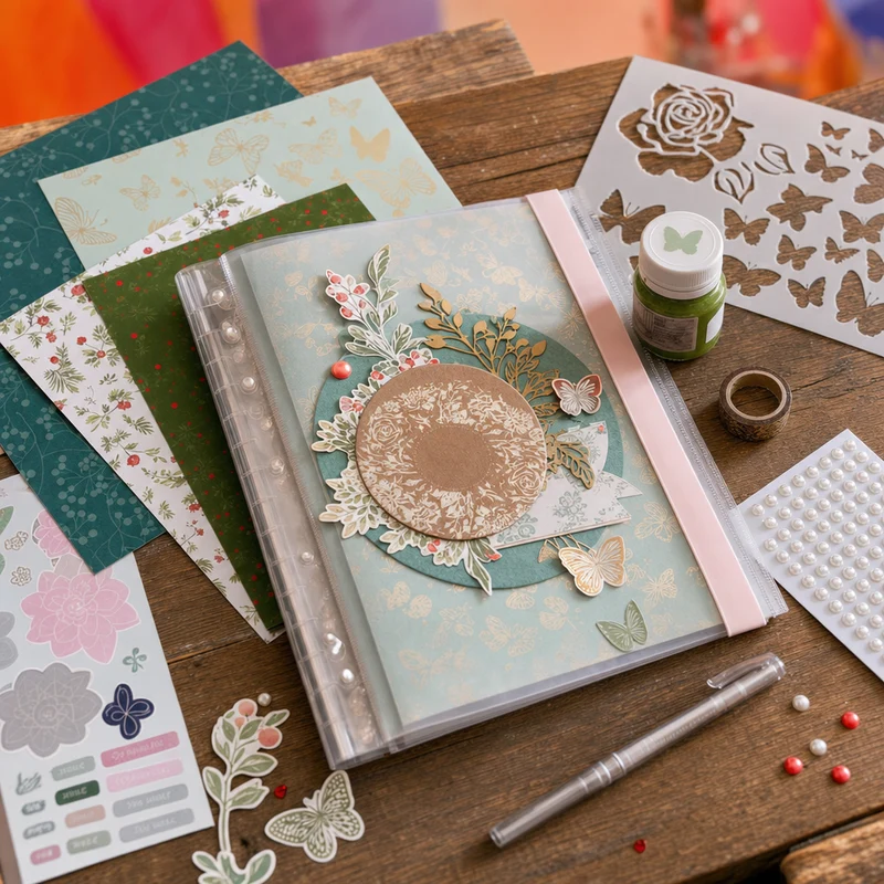 Ολοκληρωμένο σετ για δημιουργικό scrapbooking και διακόσμηση