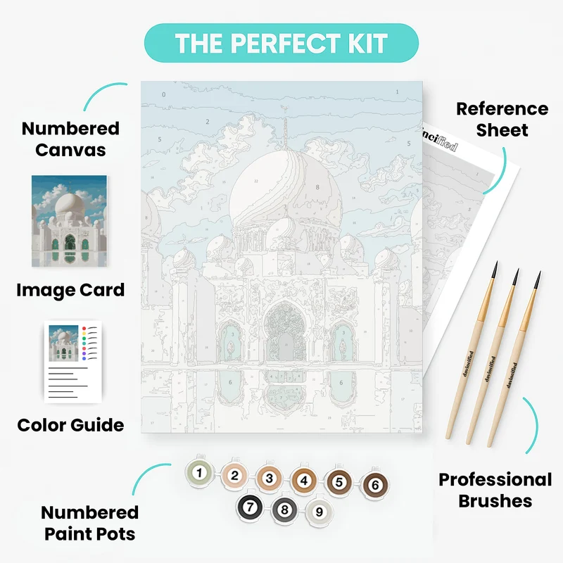 Grand Mosque Reflection - Paint by Numbers Kit