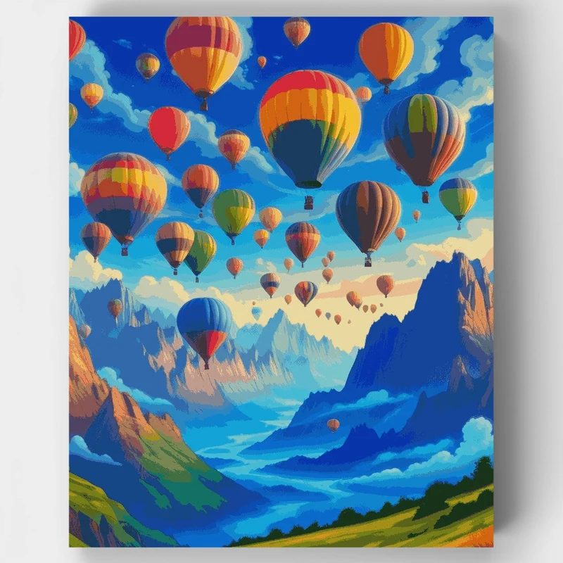 Alpine Balloon Festival - Paint by Numbers Kit