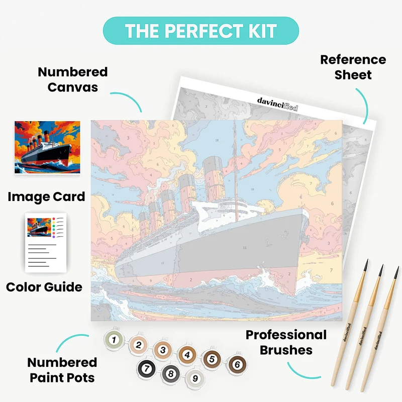 Majestic Ocean Vessel - Paint by Numbers Kit
