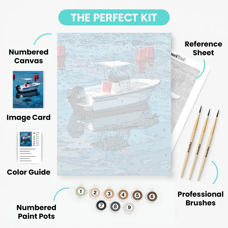 Harbor Fishing Vessel - Paint by Numbers Kit
