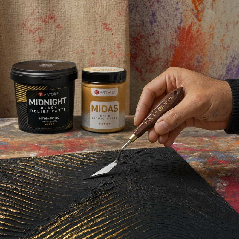 Schwarz-goldene Reliefkunst – gestalte dein eigenes Set