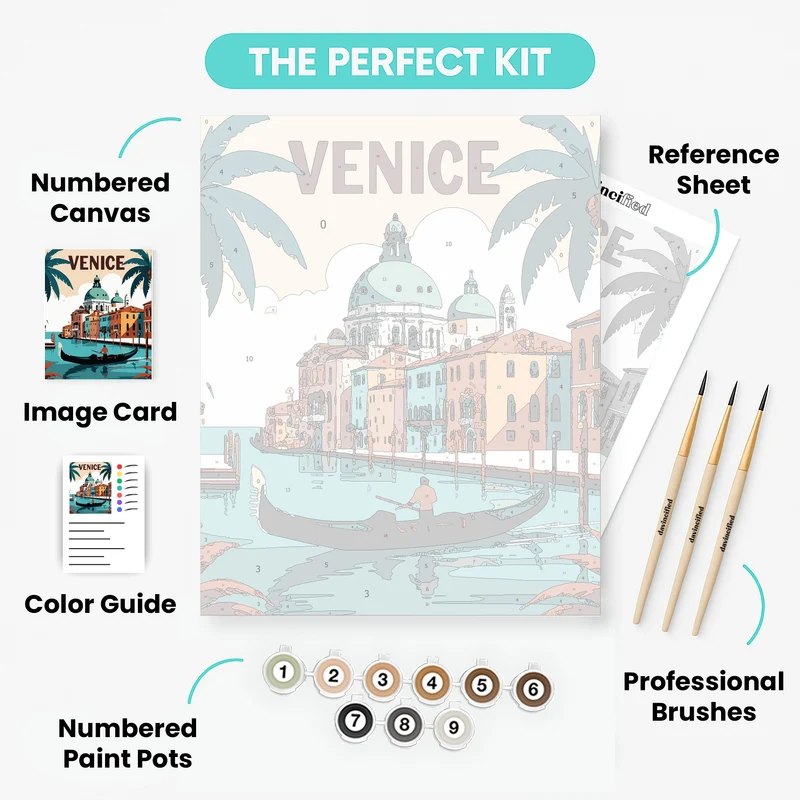 Venetian Canal Paradise - Paint by Numbers Kit