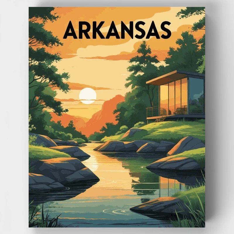 Arkansas Mountain Retreat - Paint by Numbers Kit