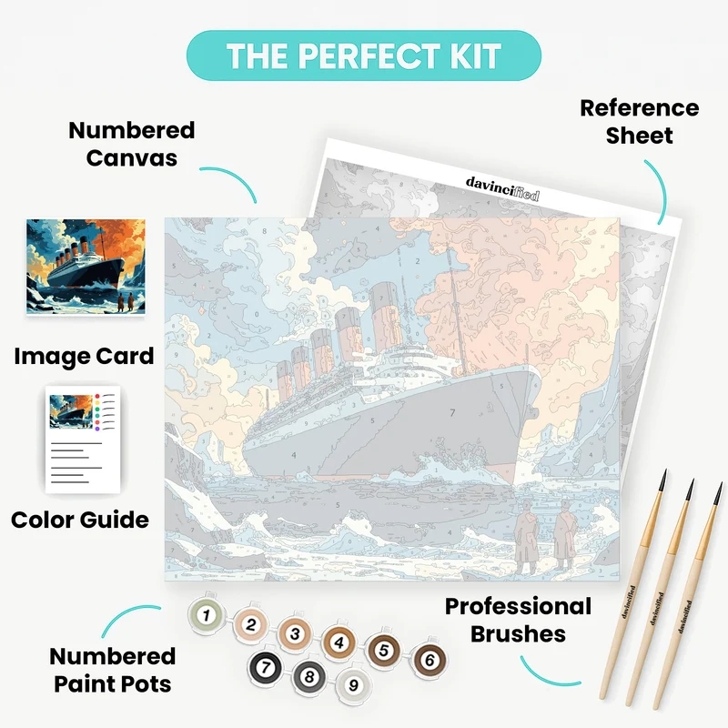 Titanic's Maiden Voyage - Paint by Numbers Kit