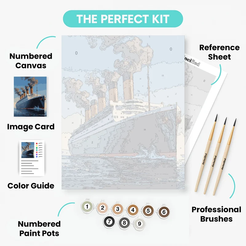 Grand Ocean Liner Voyage - Paint by Numbers Kit