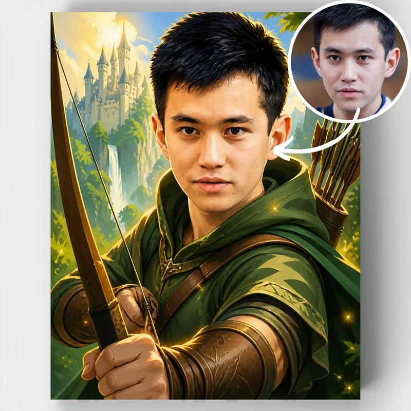 Fantasy Archer Castle - Custom Paint by Numbers Kit