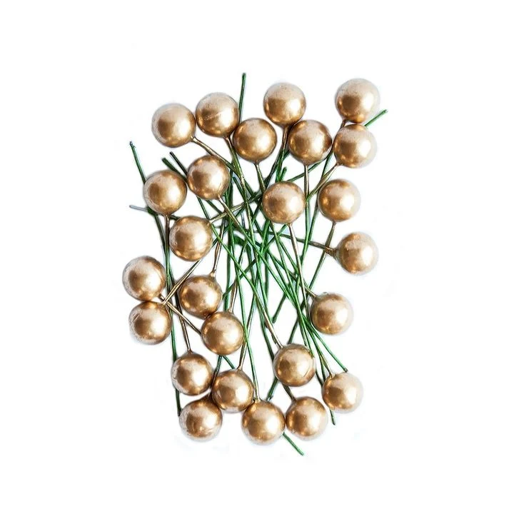 Bacche di agrifoglio decorative 24 pezzi
