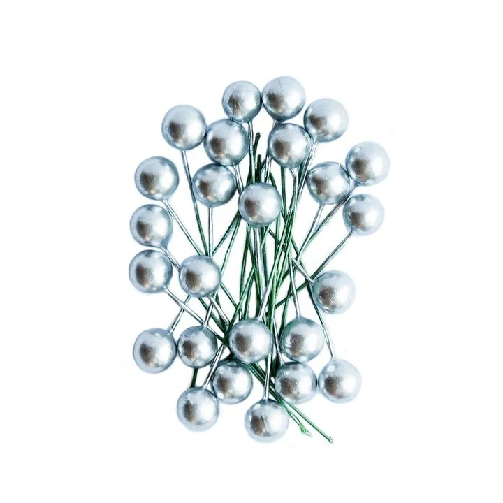 Bacche di agrifoglio decorative 24 pezzi