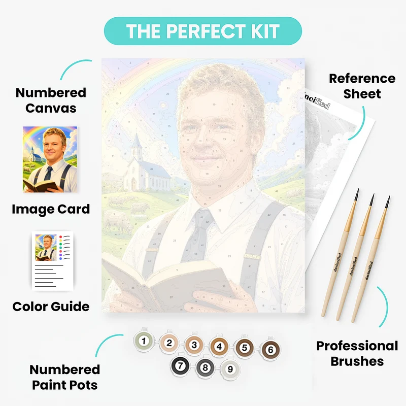 Pastoral Preacher - Custom Paint by Numbers Kit