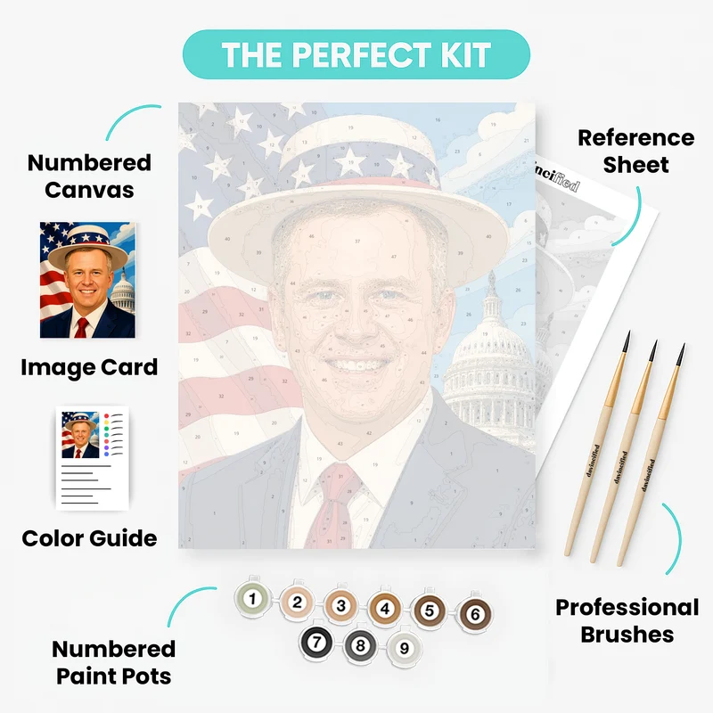 Patriotic Politician - Custom Paint by Numbers Kit