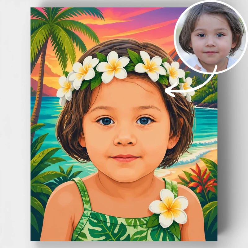 Tropical Paradise - Custom Paint by Numbers Kit