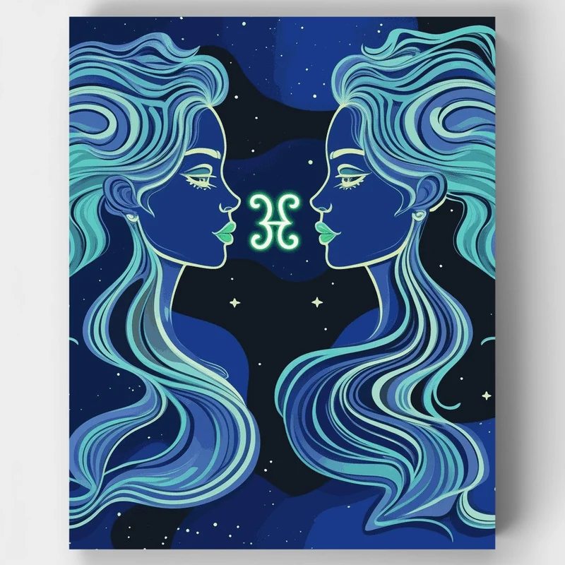 Celestial Gemini - Paint by Numbers Kit