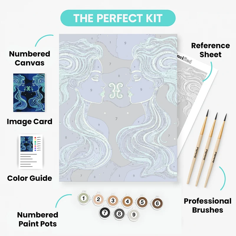 Celestial Gemini - Paint by Numbers Kit