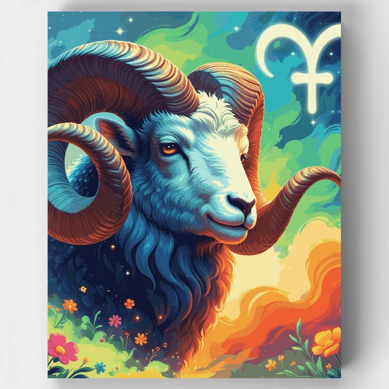Mystical Aries - Paint by Numbers Kit
