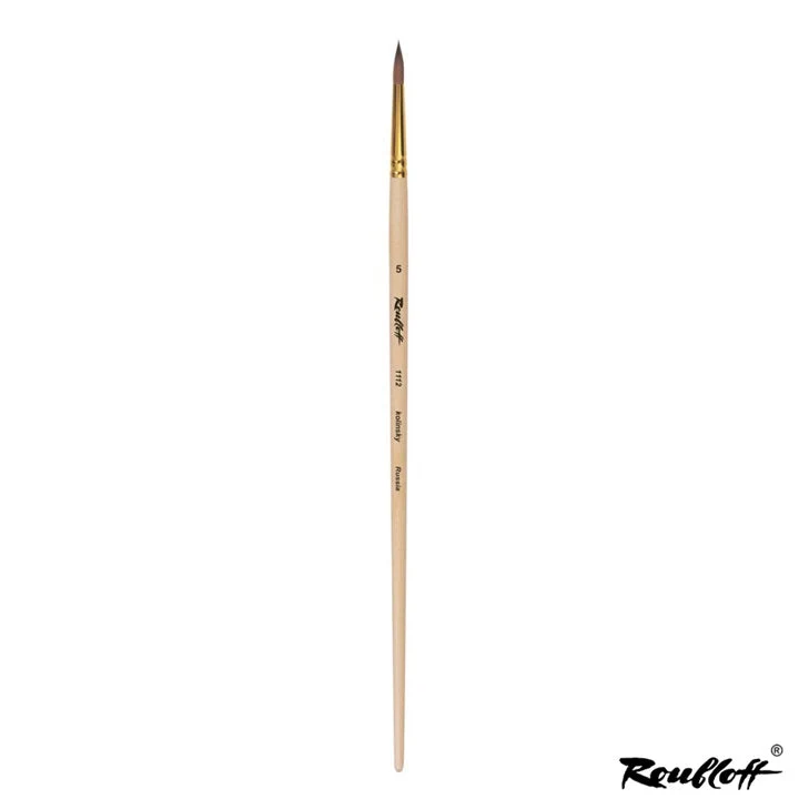 Кръгла четка Roubloff 1112 от естествен косъм Kolinsky