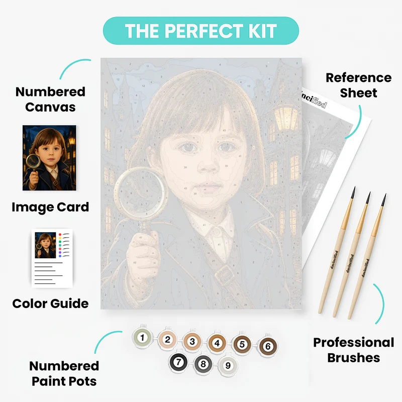Magical Detective - Custom Paint by Numbers Kit