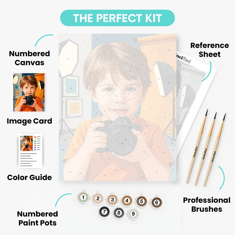 Young Photography Enthusiast - Custom Paint by Numbers Kit