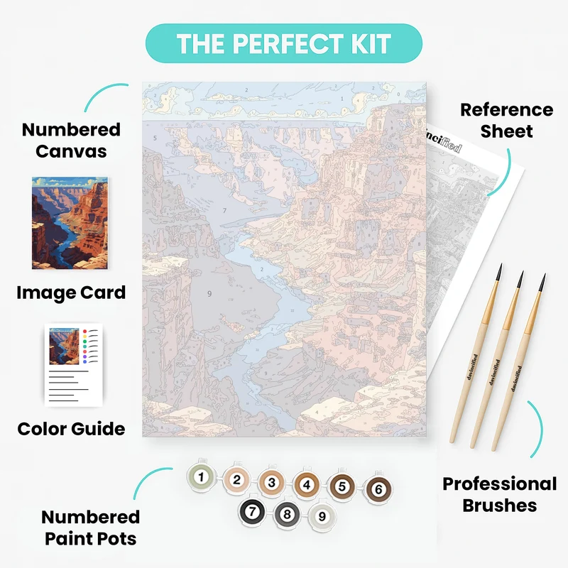 Majestic Colorado River Canyon - Paint by Numbers Kit