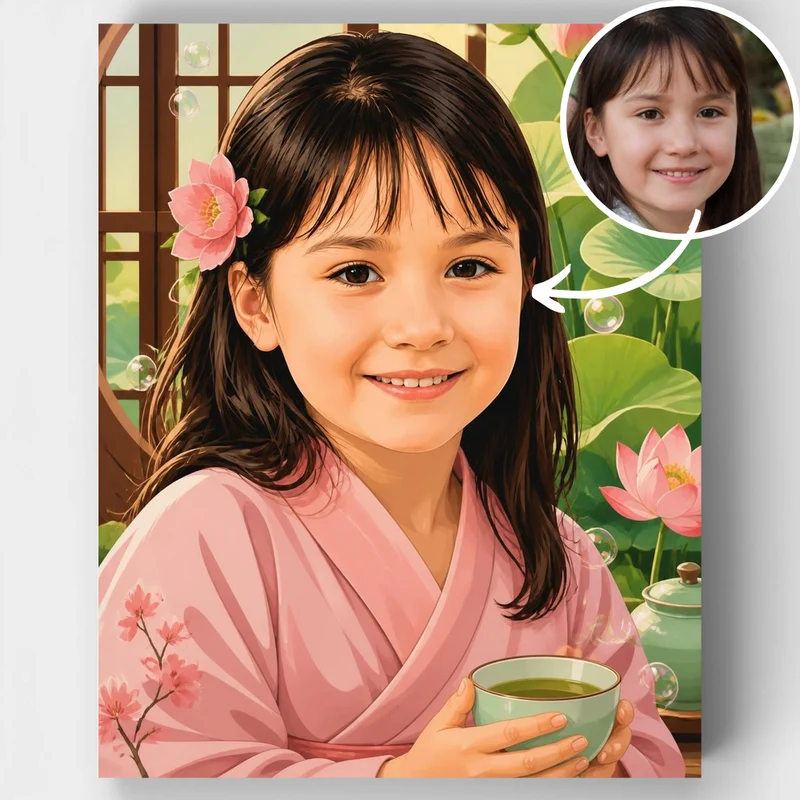 Tranquil Tea Garden - Custom Paint by Numbers Kit