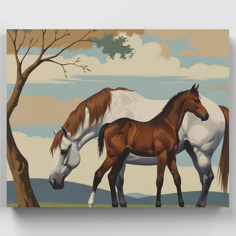 Wild Horses at Dawn - Paint by Numbers Kit