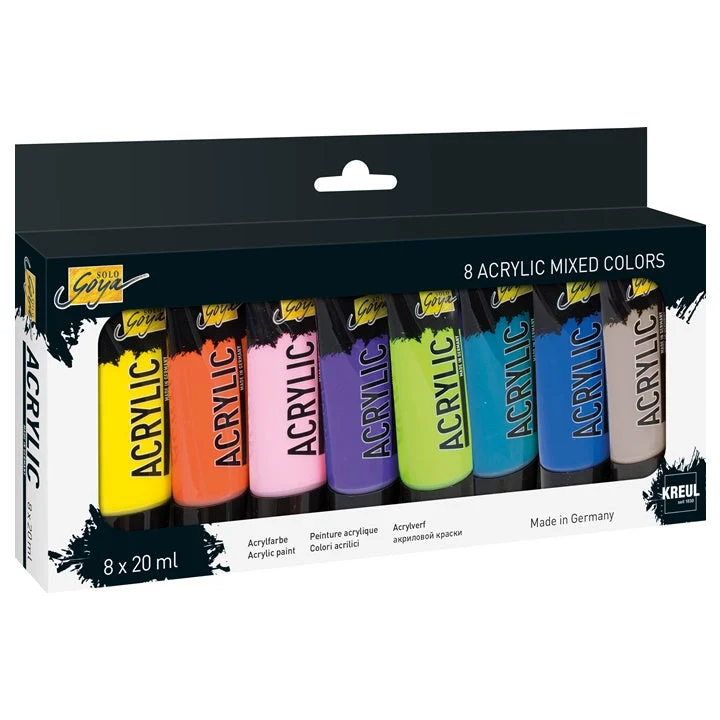 Maler-Starter-Set — Leinwand, Farben, Pinsel und Staffelei