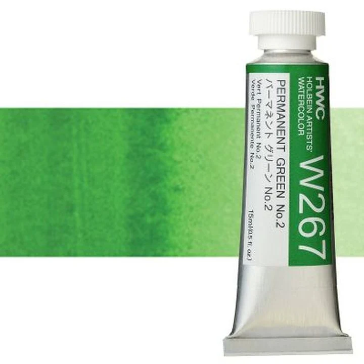 Profesionalne akvarel boje Holbein Artists 15 ml | zelene nijanse