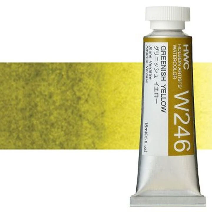 Profesionalne akvarel boje Holbein Artists 15 ml | zelene nijanse