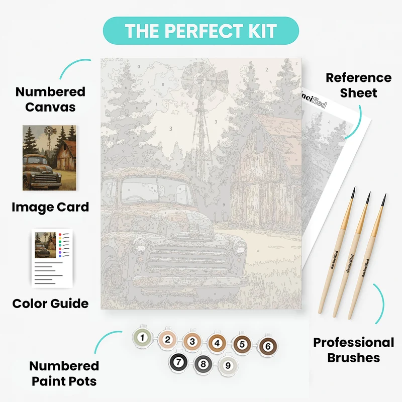 Rustic Farm Nostalgia - Paint by Numbers Kit