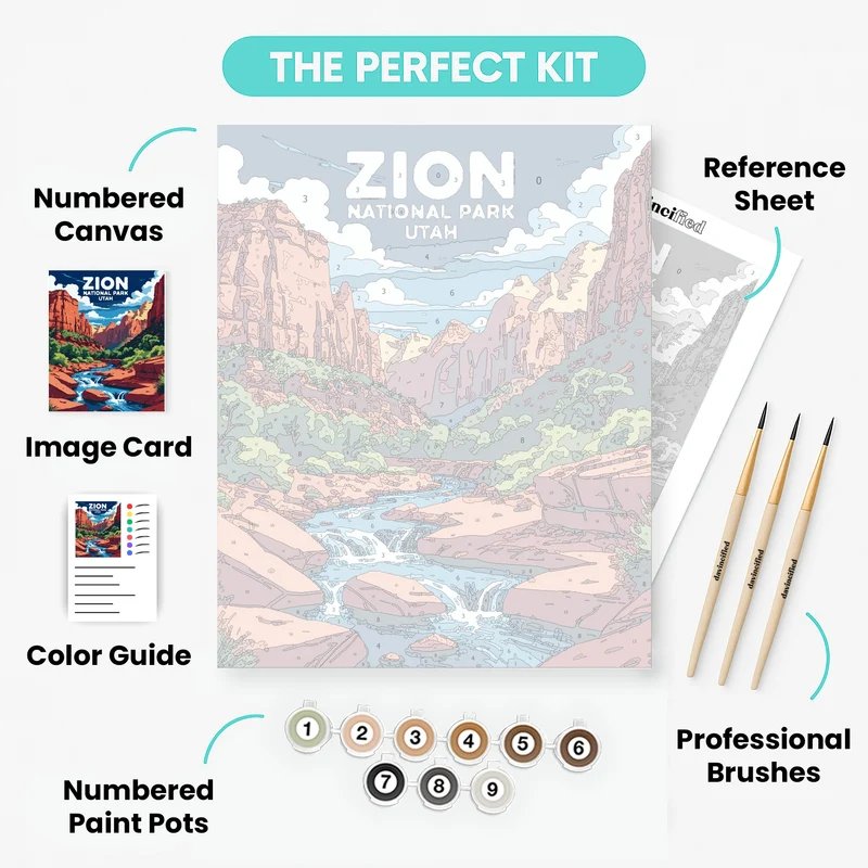 Desert River Cascades - Paint by Numbers Kit