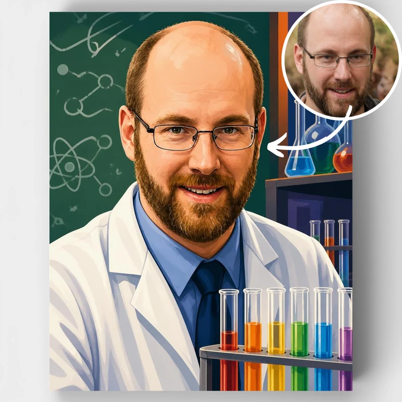 Science Professor - Custom Paint by Numbers Kit