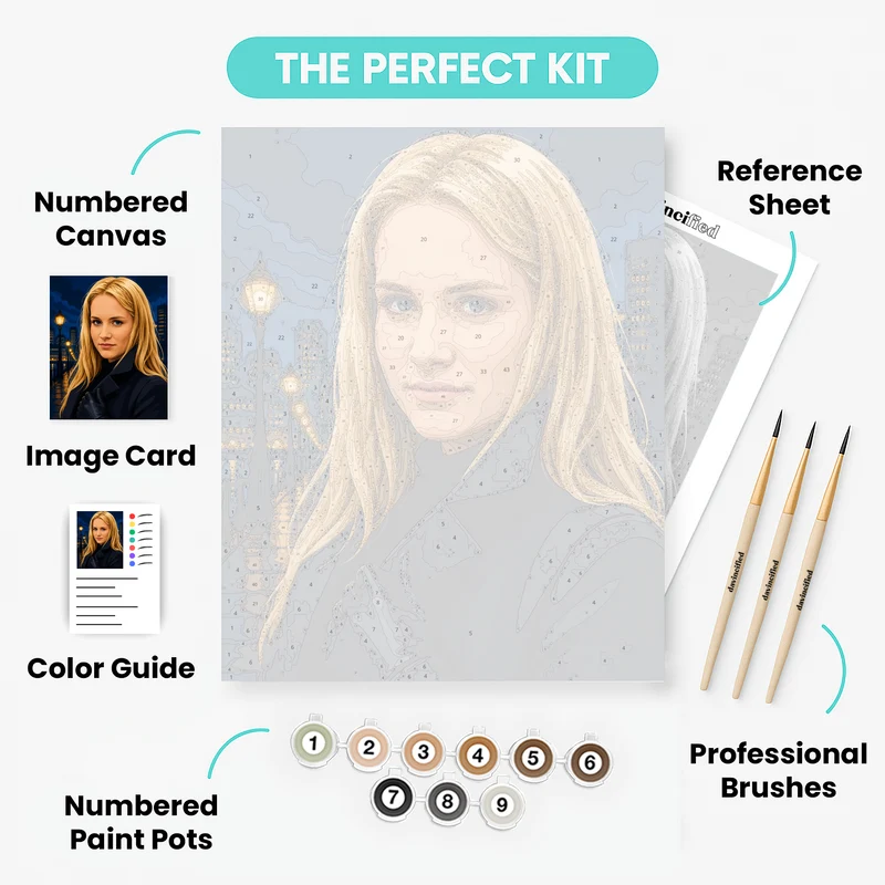 Secret Agent at Night - Custom Paint by Numbers Kit