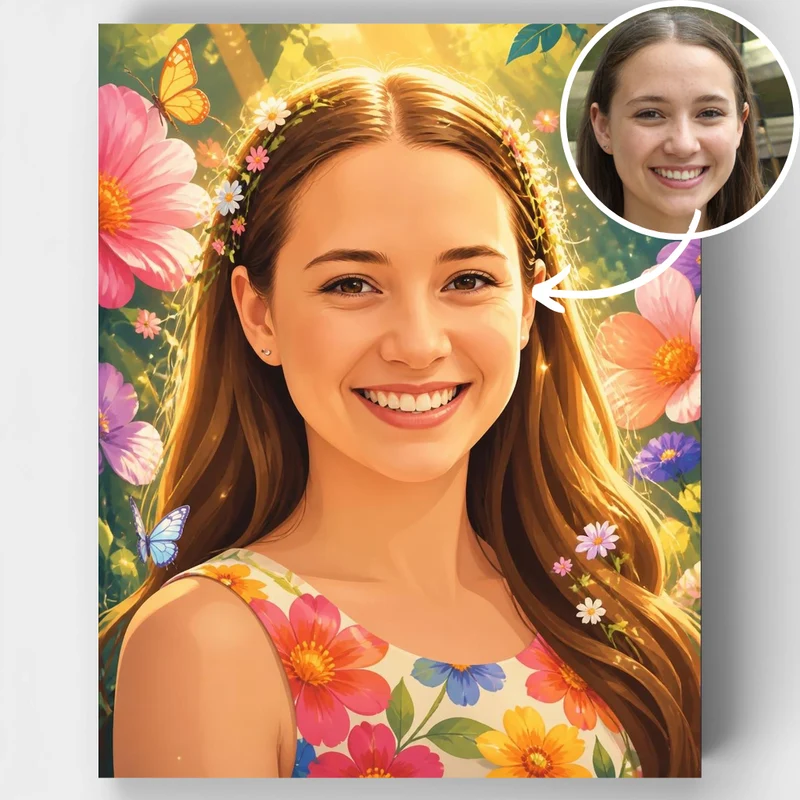 Enchanted Garden Princess - Custom Paint by Numbers Kit