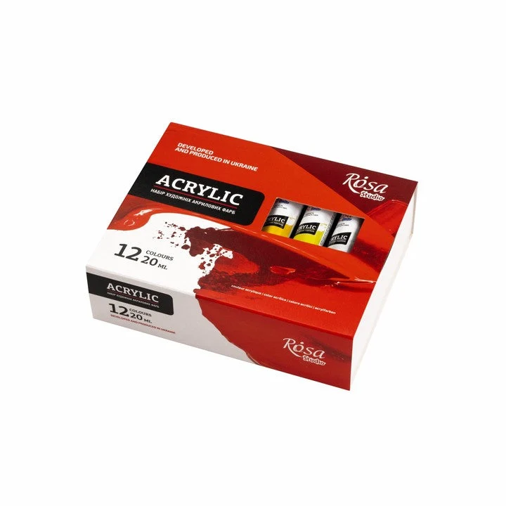 Set di colori acrilici ROSA STUDIO | 12x20 ml