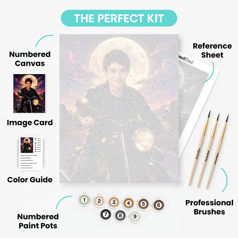 Moonlit Rider - Custom Paint by Numbers Kit