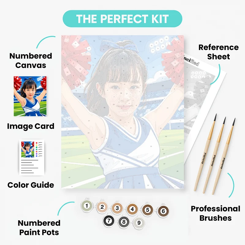 Cheerleader Spirit - Custom Paint by Numbers Kit