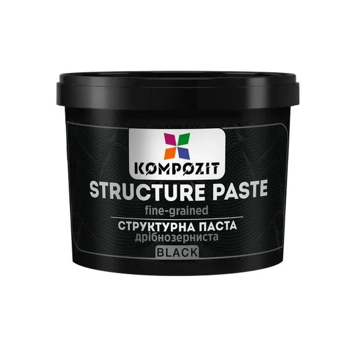 Черна финозърнеста структурираща паста от Kompozit