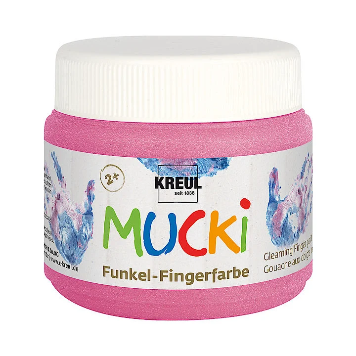 Боя за рисуване с пръсти - блестяща 150 ml MUCKI
