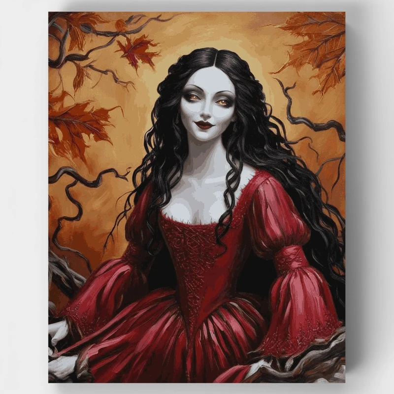 Gothic Autumn Enchantress - Paint by Numbers Kit