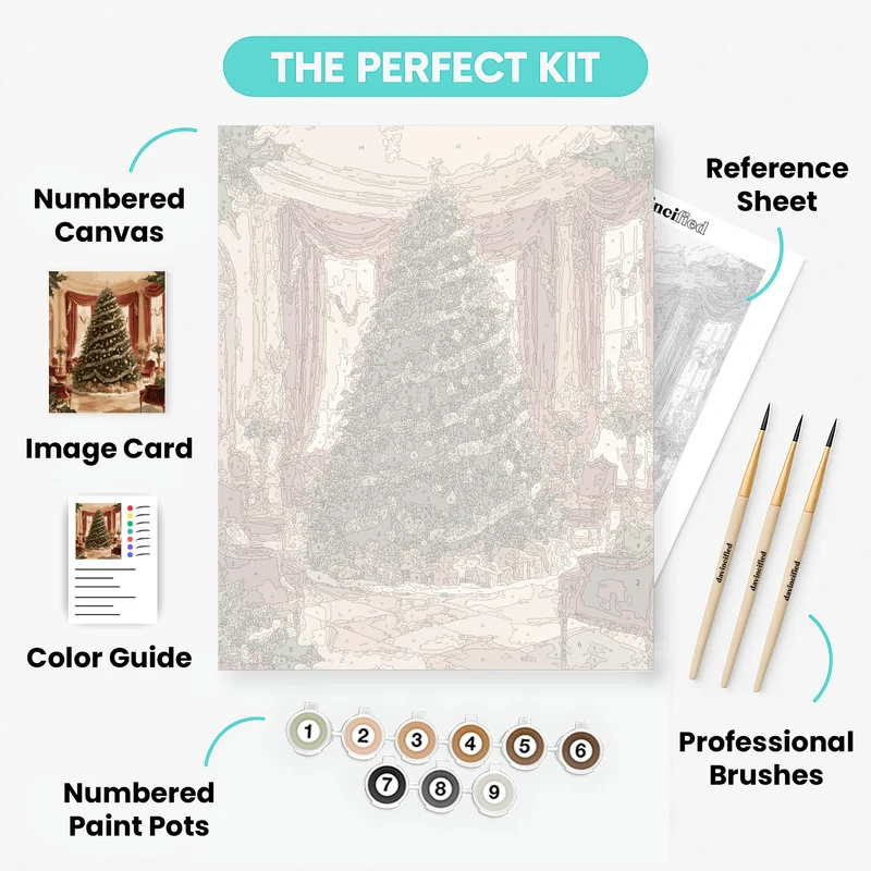 Victorian Christmas Elegance - Paint by Numbers Kit